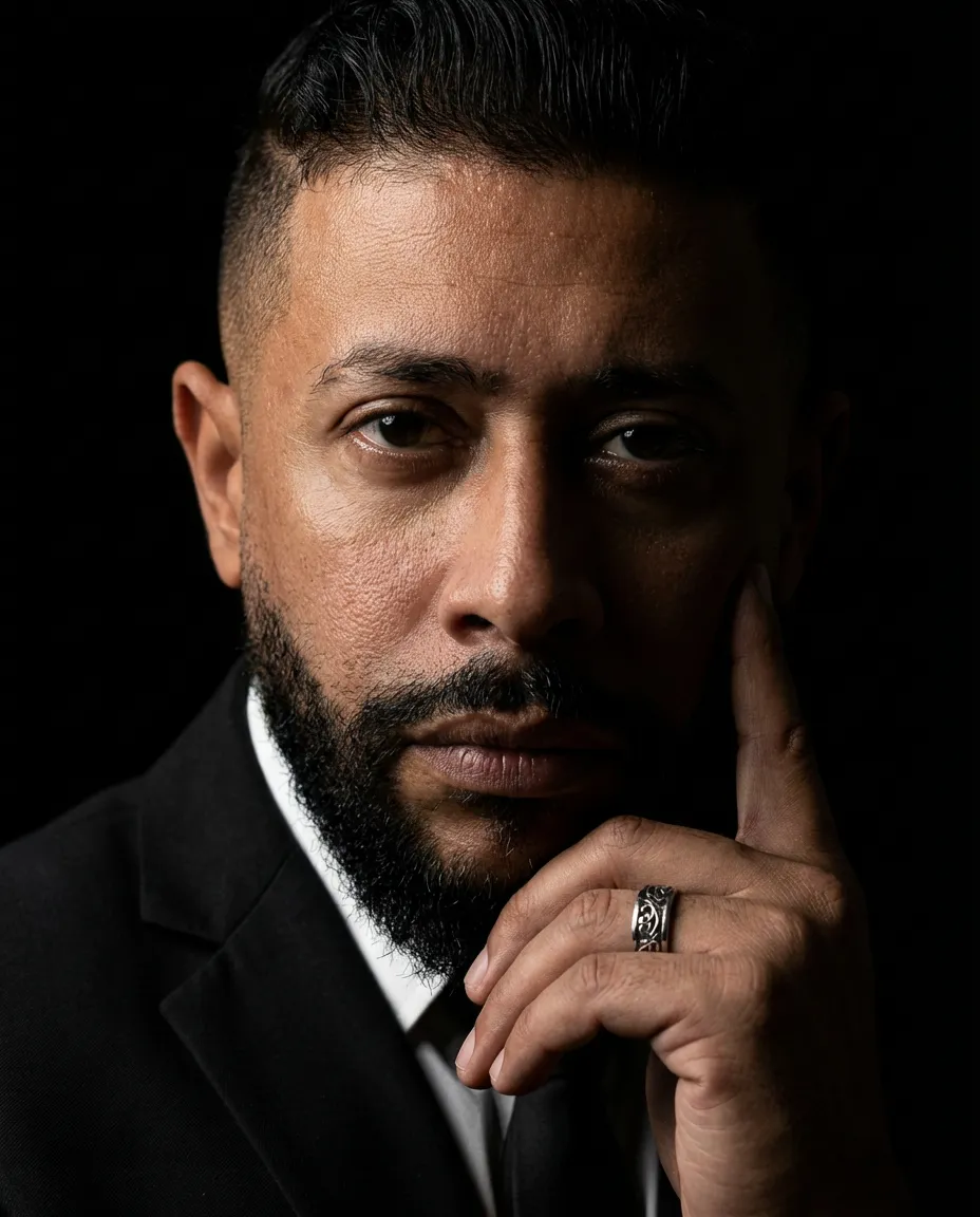 Ultra Hyper-Realistic Cinematic Low-Key Portrait Identity Lock Template