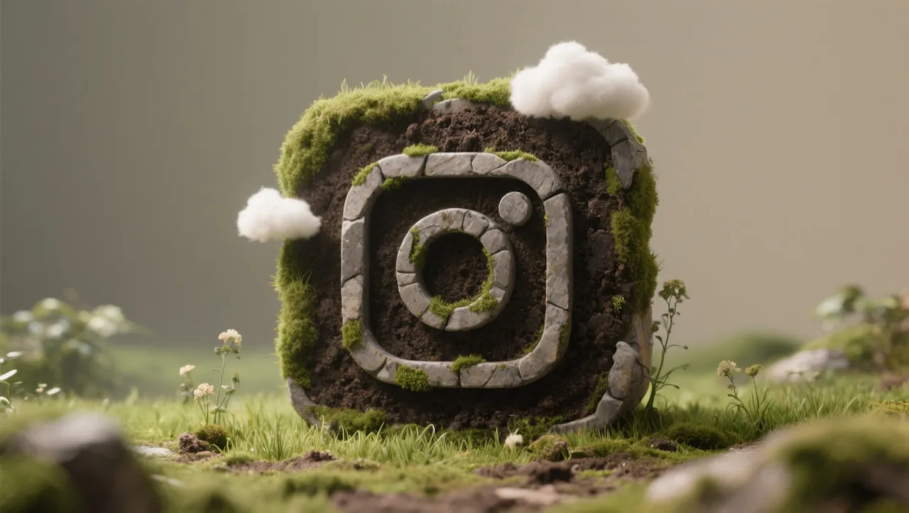 Diorama ecológico em forma de logo