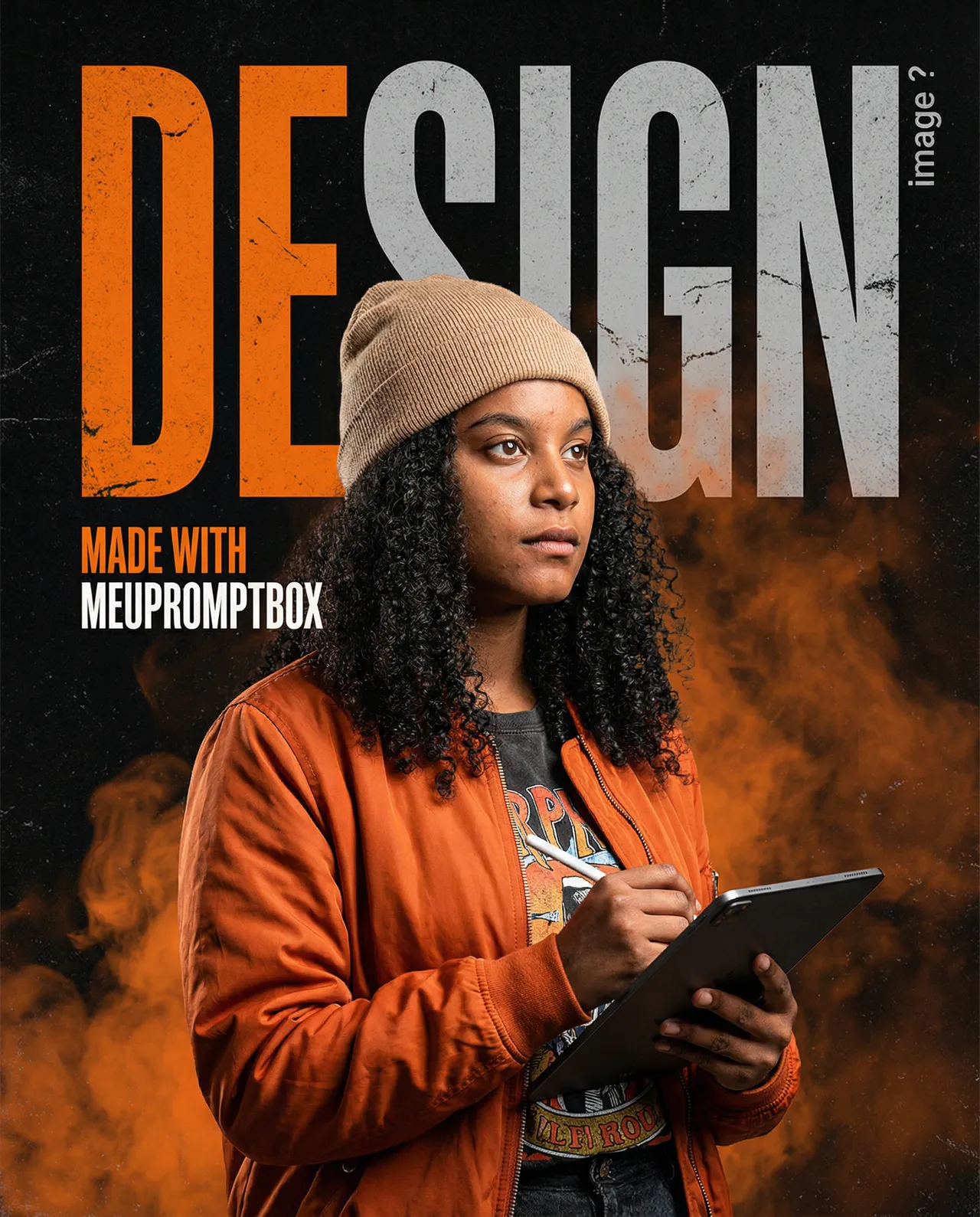 Urban Grunge Design Advertisement Portrait Template