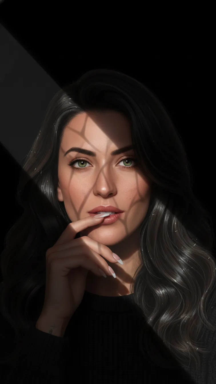 Diagonal Beam Hyperrealistic Realistic-Anime Portrait