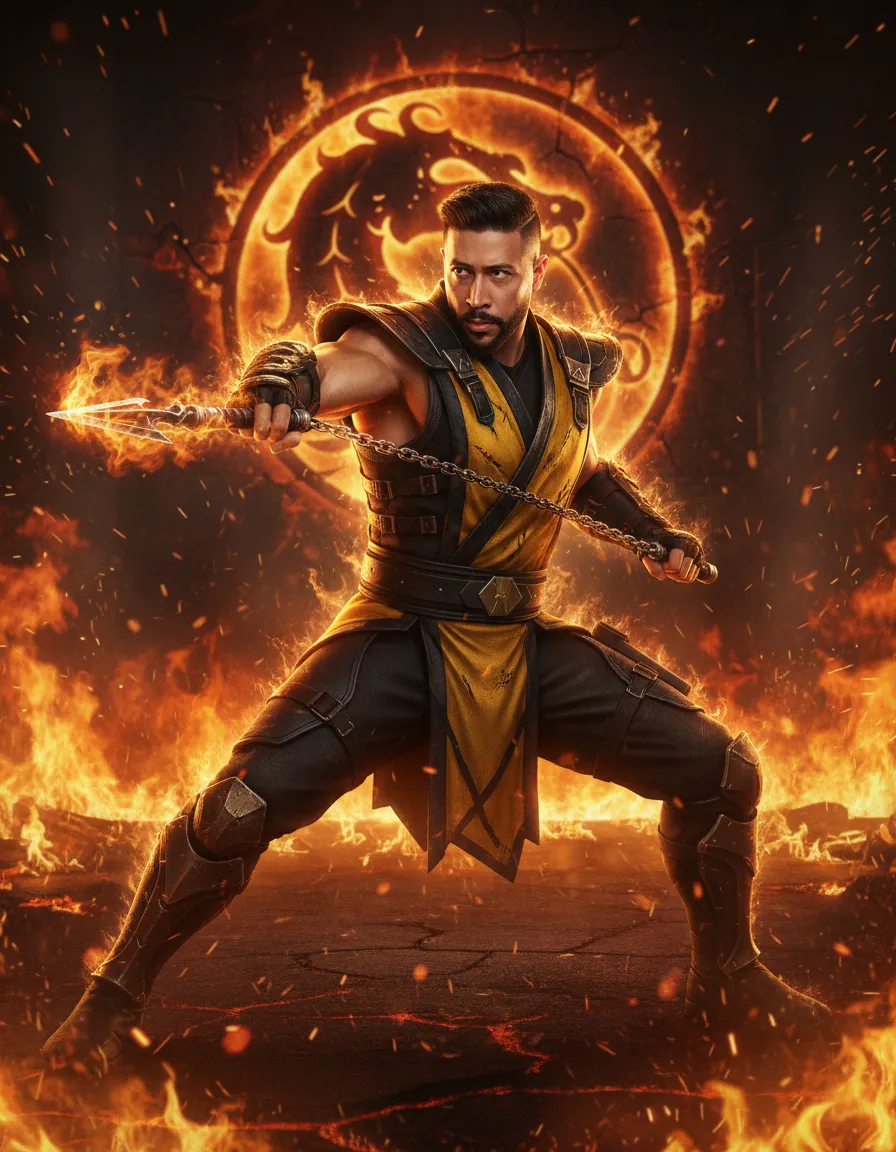 Hyper-Realistic Scorpion Mortal Kombat