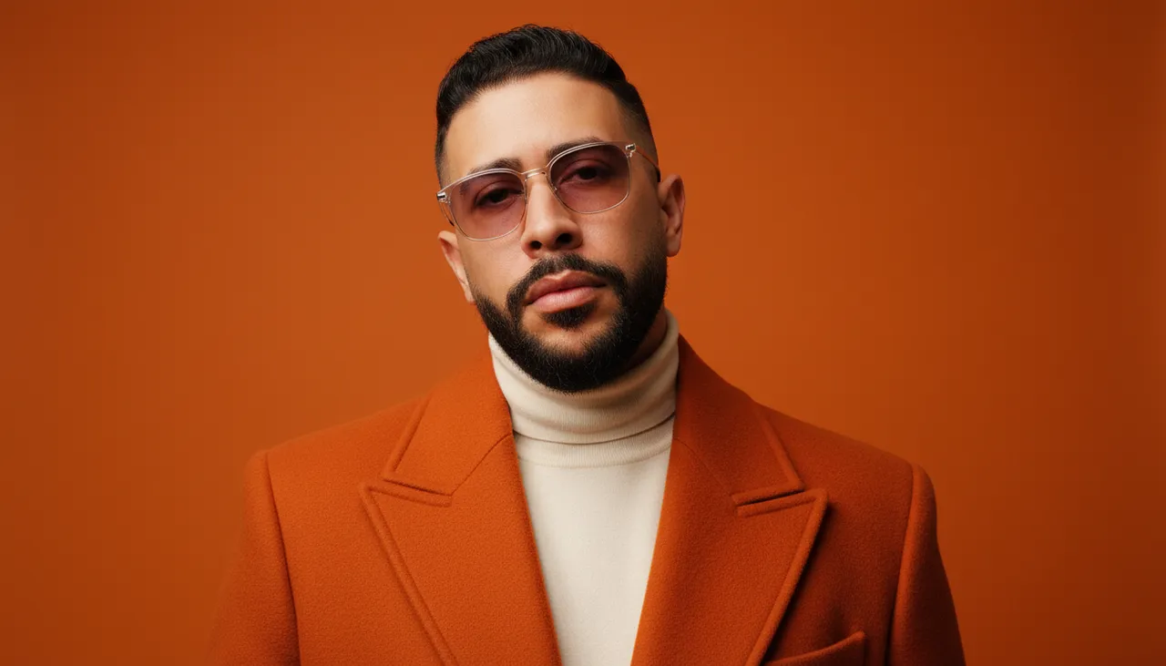 Warm Monochromatic Minimalist Fashion Editorial Portrait Template