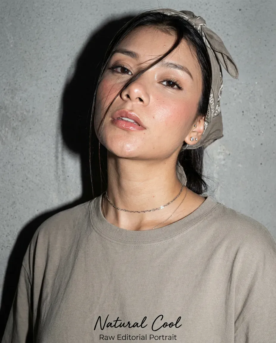 Raw Flash Editorial Portrait Photography, High-End Realism