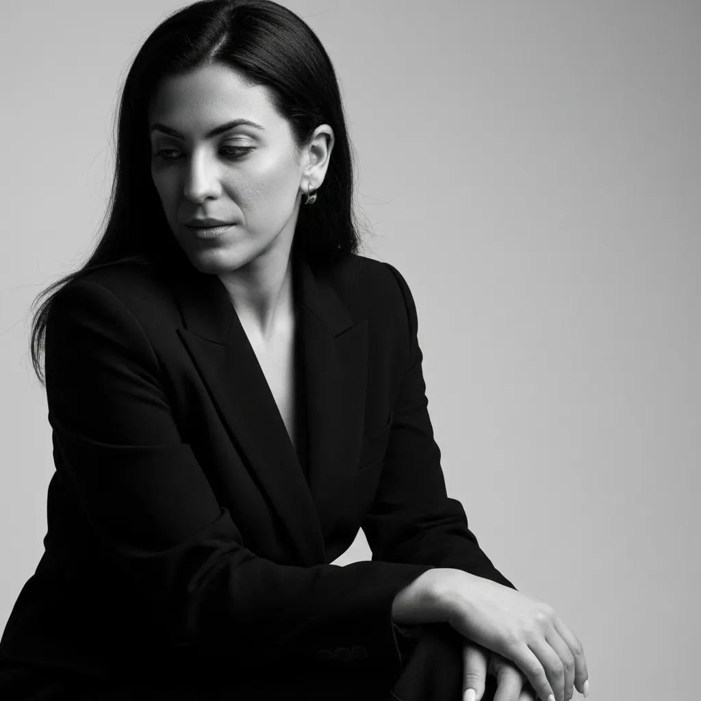 Monochrome Elegance – Minimalist Editorial Portrait